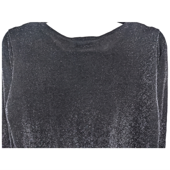 Joan Walters Vintage Shimmery Black Long Sleeve Top ✨ - Picture 6 of 8